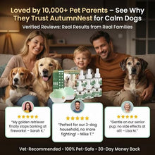 Load image into Gallery viewer, Calming Diffuser for Dog, Pheromone Plug-in Set (2 Diffusers & 6 Refill 48ml) for Dog Anxiety Relief, Reduces Barking, Aggression, Destructive Behavior, Fireworks Fear, 180-Day Dogs Calming Diffuser