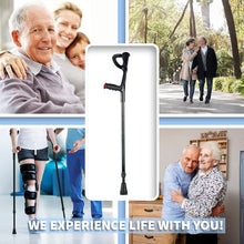 Load image into Gallery viewer, Forearm Crutch for Adults, Aluminum, 10-Level Adjustable Height, 1Pcs, FUSHIDE