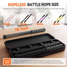 Load image into Gallery viewer, LunaHush Weighted Ropeless Battle Ropes for Home Gym, 3 Adjustable Resistance, Heavy Duty Cordless Battle Ropes for HIIT, Full Body Workout, Men & Women, Black