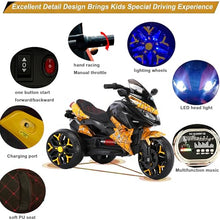 Load image into Gallery viewer, 12V Electric Kids Motorcycle for 3-8 Year Old Boys Girls, 3-Wheel Ride-On Toy