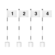 Load image into Gallery viewer, KINGTOP 3 ft Striped Golf Flagstick Sets, Numbers 1 to 4, 4 Pack
