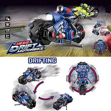 Load image into Gallery viewer, Liberty Imports 2.4Ghz RC Motorcycle Remote Control Stunt Drift Bike Racing Vehicle - (Blue)