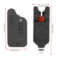 Load image into Gallery viewer, Tihebeyan Carp Fishing Bite Alarm Indicator Set, 4 Emitter + 1 Receiver Digital Wireless Fishing Bite Alert Indicator Set