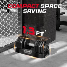 Load image into Gallery viewer, Keppi Adjustable Dumbbells Set-60lb Pair, Anti-Slip Metal Fast Adjust Weight Handle, Exercise & Fitness for Full Body Workout -DBA60(Pair)