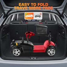 Load image into Gallery viewer, Wooken 4-Wheel Mobility Scooter for Seniors, Adults, Elderly, Foldable Mobility Scooter, Powered Mobility Scooter Wheelchair Device, All Terrain Compact Heavy Duty Mobility for Travel
