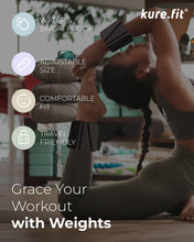 Load image into Gallery viewer, kure.fit Pilates Weight | Wrist & Ankle Weights for Women 1LB Set of 2- Black