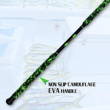 Load image into Gallery viewer, Fiblink Fishing Gaff Portable Travel Fish Gaff with S316 Stainless Steel Fishing Hook Non-Slip Camouflage Handle 2Piece Gaff for Saltwater Offshore 8'