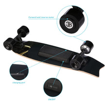 Load image into Gallery viewer, Electric Skateboard with Remote,350W Hub-Motor,7 Lays Maple,12.4 MPH Top Speed,5 Miles Range,4 Speeds Adjustment