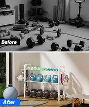 Load image into Gallery viewer, Ansionsol 3-Tier Adjustable Dumbbell Rack -White(Rack Only)