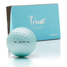 Load image into Gallery viewer, Trust Golf Ball, Aurora ICY Blue, Soft, Distance, Straight Flight, and Easy to Spot, Crystal Urethane Covered, 3-Piece (ICY Blue, 12 Balls)