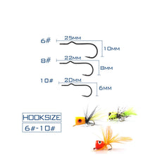 Load image into Gallery viewer, Fly Fishing Poppers Bass Flies 30pcs Assortment for Panfish Smallmouth Bass Bluegill Flys Popper Lures with Waterproof Fly Box