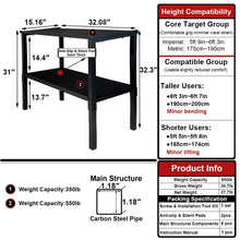 Load image into Gallery viewer, Commercial Heavy Duty Adjustable Dumbbell Stand & Kettlebell Stand, Adjustable Dumbbell Weight Rack, Kettlebell Storage Rack, Weight Rack for Garage/Home Gym/Commercial with Non-Slip Base, Anti-Tip Safety & Space-Saving Design, Weight Capacity 500/600/800