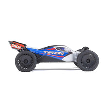 Load image into Gallery viewer, RC Car Typhon GROM 4x4 Smart Small Scale Buggy RTR with Battery & Charger, Blue/Silver ARA2106T1