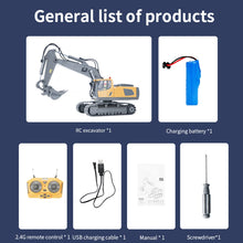 Load image into Gallery viewer, RC Excavator, 1:20 Scale Remote Control Excavator, 2.4GHz 11 Channel RC Construction Truck, Engineering Vehicles Educational Toys