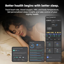 Load image into Gallery viewer, Bryzova Smart Ring | No Subscription, Heart Rate & Blood Oxygen Monitoring, Sleep & Women’s Health Tracking, AI Health Advisor, IP68 Waterproof Fitness Ring for Android & iOS (Silver, 7#)