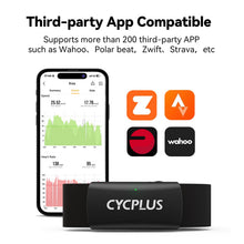 Load image into Gallery viewer, CYCPLUS Heart Rate Monitor Chest Strap H2Pro, Bluetooth ANT+ Heart Rate Monitor Chest Sensor -Black