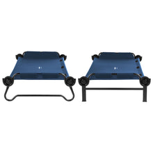Load image into Gallery viewer, Disc-O-Bed Extra Large Portable Bunk Camping Cots with Carry Bags - Heavy-Duty Indoor or Outdoor Sleeping System, Converts to Bench or Separate Beds, 500 lb Weight Capacity Per Cot, Navy