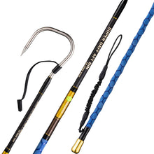 Load image into Gallery viewer, TRHUNTER Carbon Fiber Fishing Gaff Saltwater Fish Gaff with S316 Stainless Steel Fishing Hook (Blue Gaff - 4'8'' - 4'' Hook)