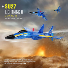 Load image into Gallery viewer, RC Airplane,2.4GHz 2 Channel Remote Control Plane with Gyro Night Lights and 2 Batteries, Easy to Fly
