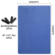Load image into Gallery viewer, Hatha Yoga Large TPE Yoga Mat 6'x4'x1/2" Extra Thick Non-Slip Exercise Mat - for Yoga Pilates & Home Gym Workouts(Blue)