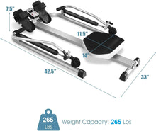 Load image into Gallery viewer, GYMAX Rowing Machine for Home - Silver
