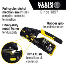 Load image into Gallery viewer, Klein Tools Cable Installation Tool Set with Crimper, Tester, Snips, Punchdown Tool, and Case (6 Pieces)