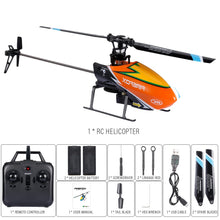 Load image into Gallery viewer, C129 RC Helicopter for Adults and Kids, 4 Channel 2.4Ghz Remote Control Helicopter with 6-Axis Gyro (Orange)