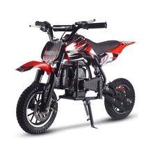 Load image into Gallery viewer, 50CC Gas Dirt Bike, Off-Road Mini Bike with 2 Stroke, Motorcross Pocket Bike Push Start, Dual Disc Brake (red)