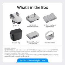 Load image into Gallery viewer, Mini 4K Fly More Combo, Drone with 4K UHD Camera for Adults, Under 249 g, 3-Axis Gimbal Stabilization, 10km Video Transmission