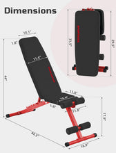 Load image into Gallery viewer, SPORTSOUL 880LB Weight Bench for Home Gym, 8-Position Backrest Adjustable Workout Bench for Strength Training – Incline Decline Flat, Foldable & Compact for Small Space Apartment Room Garage