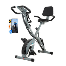 Load image into Gallery viewer, BARWING Stationary Exercise Bike for Home Workout, 5 IN 1 Foldable Indoor Cycling Bike App-X2-Grey