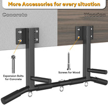 Load image into Gallery viewer, Wall Mount Pull Up Bar, Joist Mount Pull Up Bar (Black3)