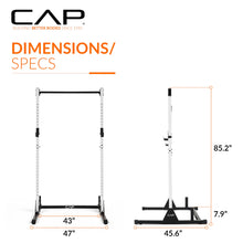 Load image into Gallery viewer, CAP Barbell Power Rack with Pull Up Bar & Attachments - Carbon