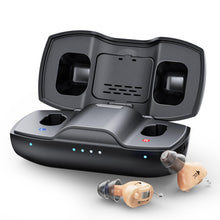 Load image into Gallery viewer, iBstone Nova Hearing Aids for Seniors Adults: Superior Sound Quality - Beige With Black Case
