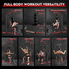 Load image into Gallery viewer, Multifunctional Home Gym Station, Home Gym Workout Exercise Equipment -Red