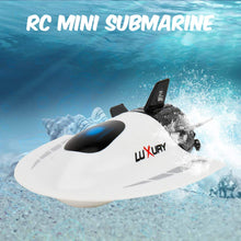 Load image into Gallery viewer, Mini RC Submarine Boat, Remote Control Waterproof Diving Toy for Kids (White)