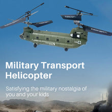 Load image into Gallery viewer, 2.4G 3CH RC Helicopter, S026H Military Transport RC Helicopter with Altitude Hold, One Key Take Off/Landing, LED Light