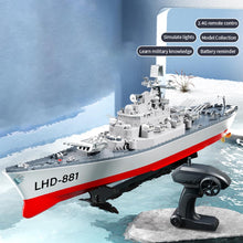 Load image into Gallery viewer, Remote Control Warship RC Military Battleship, 1:390 Scale Remote Control Boat for Lakes and Rivers, 2.4GHz RC Armed Cruiser Boat Model