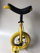 Load image into Gallery viewer, Single Wheel Unicycles Kid's Trainer Unicycle 12inch, Thick Tire Balance Exercise Bike (Yellow)