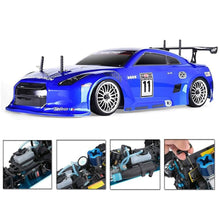 Load image into Gallery viewer, Nitro RC Cars for Adult 1/10 2.4G Professional Fast Drift Remote Control Car Two Speed Nitrogen Drive Truck 4WD 80KM/H Metal Chassis Gas (Black)