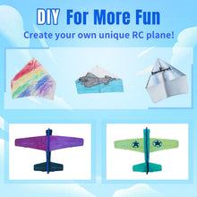 Load image into Gallery viewer, Remote Control Airplane Kit with Colored Papers, Super Easy Fly Toy for Kids DIY STEM KIT