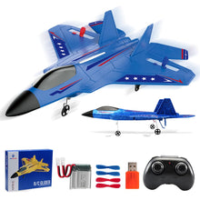 Load image into Gallery viewer, F-22 Raptor Fighter RC Airplane Remote Control Airplane Toys 2.4 GHZ Smart 6-axis Gyro