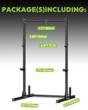 Load image into Gallery viewer, HANDBODE Squat Rack, 7ft Barbell, Weight Bench, Weight Plates Set 210 lb, Pull Up Bar- Silver
