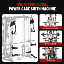 Load image into Gallery viewer, FAGUS H All in One Home Gym System Workout Station with Adjustable Weight Bench- Black