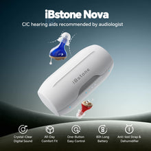 Load image into Gallery viewer, iBstone Nova Hearing Aids for Seniors Adults: Superior Sound Quality - Blue and Red