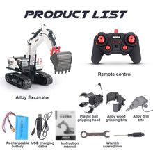 Load image into Gallery viewer, 4 in 1 Remote Control Excavator with Grab Drill Metal Shovel, 22 Channel Full Functional Construction Tractor