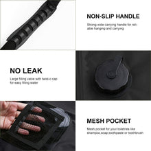 Load image into Gallery viewer, KIPIDA Solar Shower Bag,5 gallons/20L Solar Heating Camping Shower Bag with Removable Hose and On-Off Switchable Shower Head for Camping Beach Swimming Outdoor Traveling Hiking (Black)