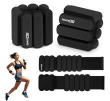 Load image into Gallery viewer, Wrist and Ankle Weights for Women & Men 2 Pack (1lb Each) (Black)
