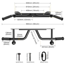 Load image into Gallery viewer, Kipika Heavy Duty Wall Mounted Doorway Pull Up Bar (B: 39" Wall Mount Pull Up Bar & Ball)