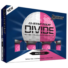 Load image into Gallery viewer, Srixon Q-Star Tour 6 Divide Golf Balls, White/Pink